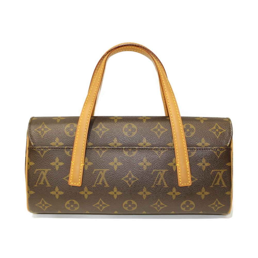 Louis Vuitton Monogram Handbag Bag Brown Coated Sonatine Canvas